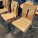 Beech Blonde Allermuir Scoop Side Guest Chair w/ Silver Legs